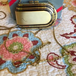 Metal shoulder evening small antique clutch